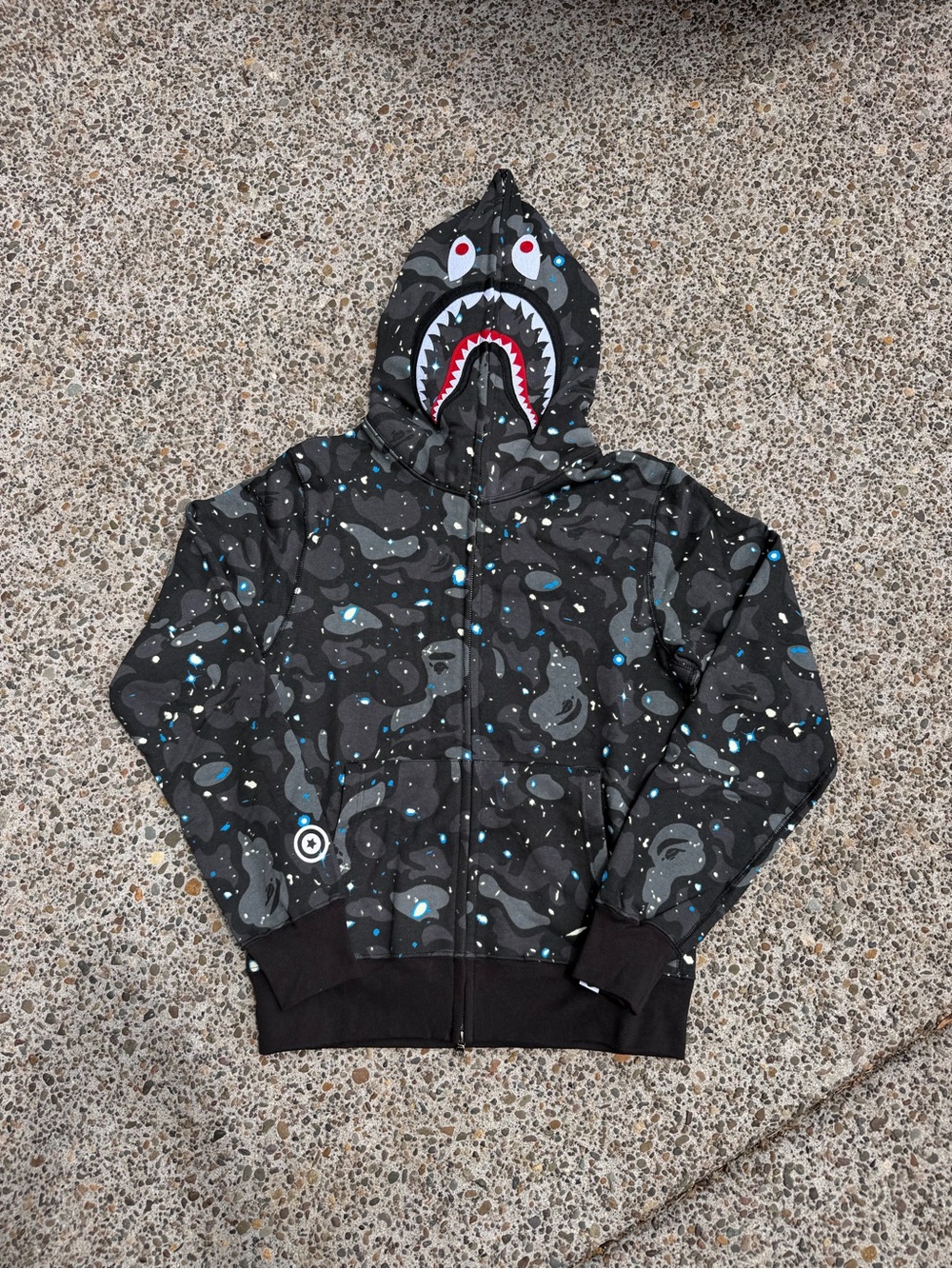 Black Galaxy Space Camo Bape Zip Up